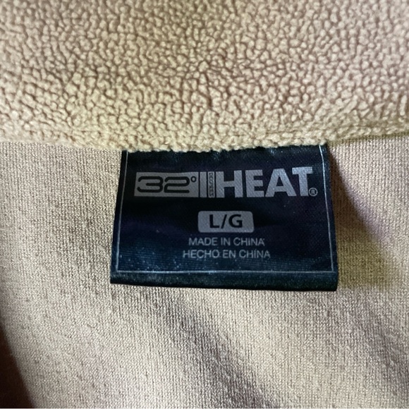 32 Degrees Brown Fleece Pullover 1/4 zip size Large - Picture 2 of 7